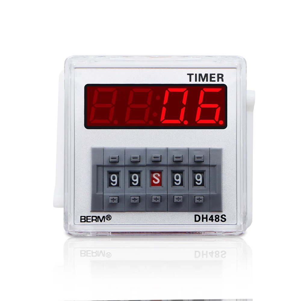 BERM Dh48S - 1Z Digital LED programmable timer delay time relay switch time range is adjustable, with pause reset function