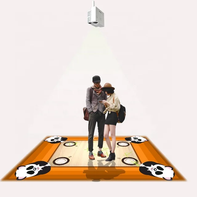 Interactive magic projection 3D floor/wall system for advertising, exhibition and museum