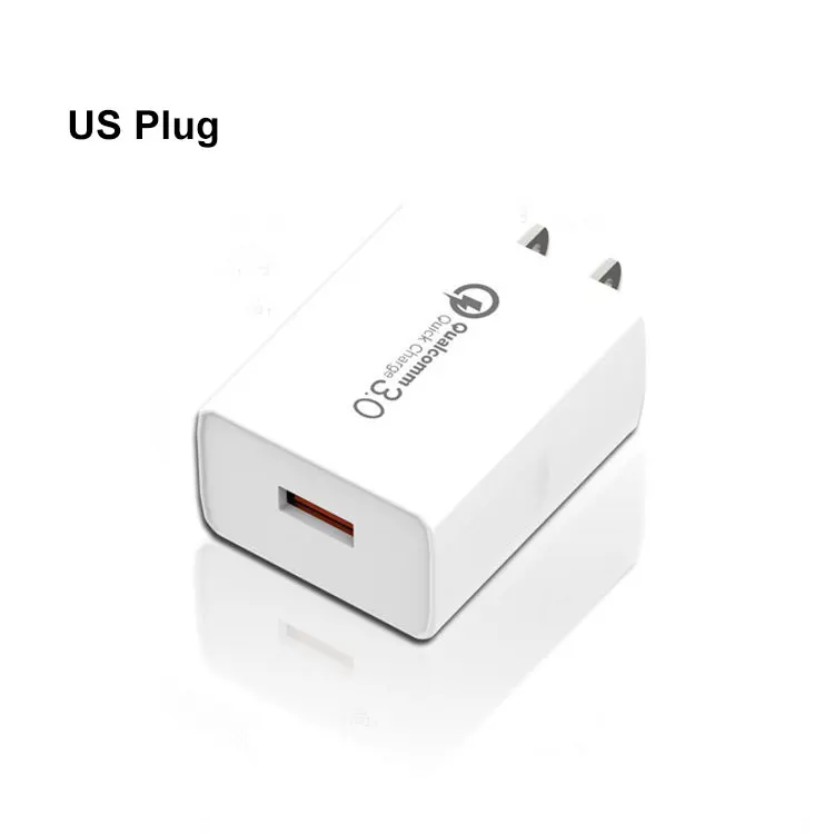 AU/UK/US/EU Quick Charge 3.0 QC Wall Charger 18W QC3.0 USB A Fast Charger For Xiaomi Huawei Supply Adapter