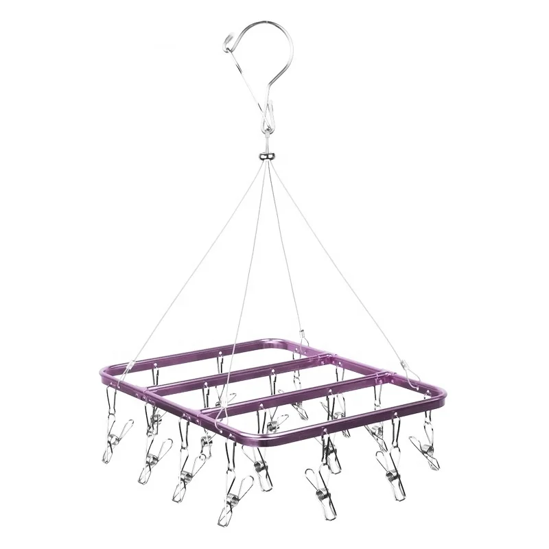 stainless steel fordable drying socks and underwear hanger rack