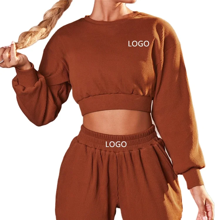 Женская спортивная одежда из 2 предметов, спортивные комплекты, одежда для активного фитнеса, одежда для тренировок, модный спортивный костюм с длинными рукавами для отдыха