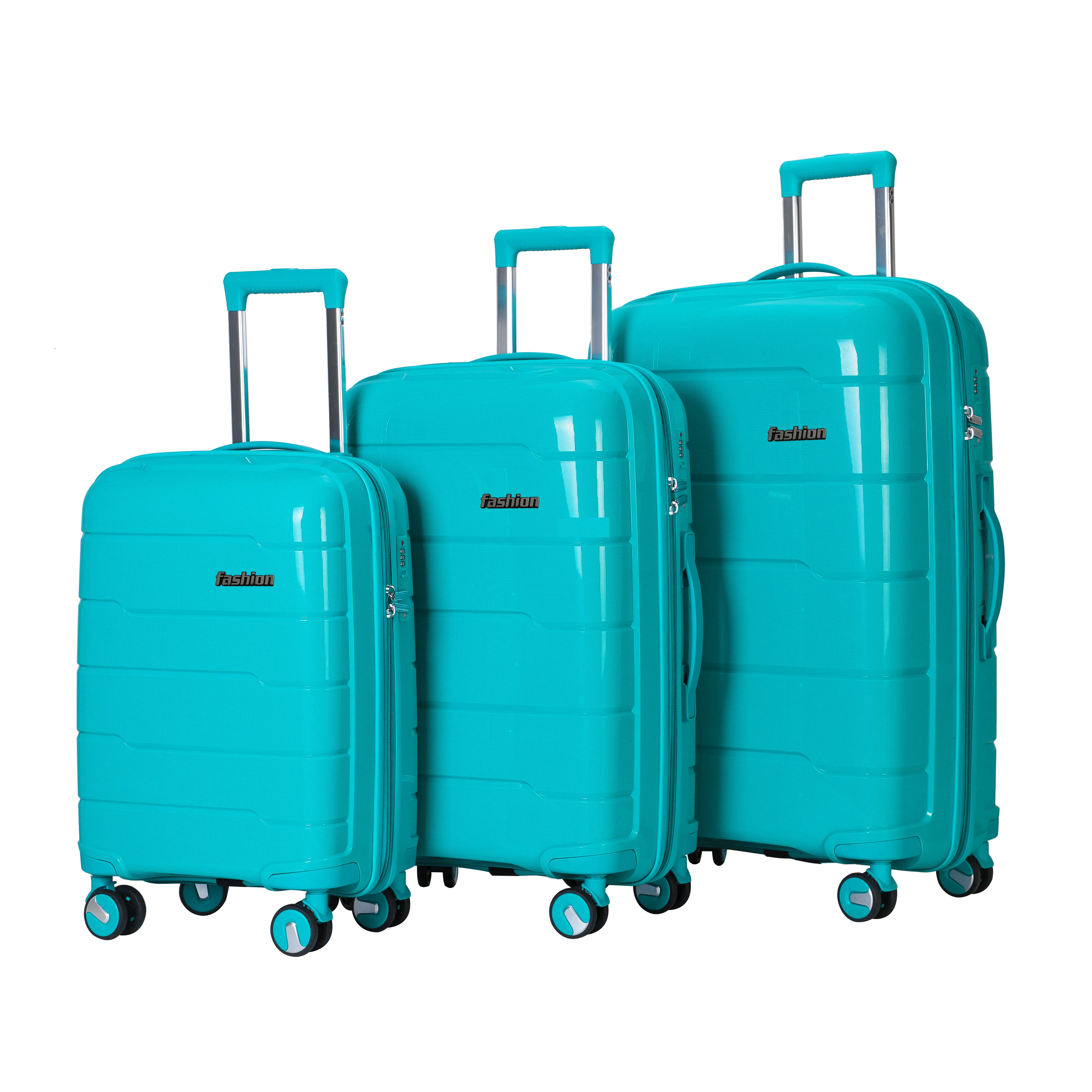KOOWO Classic Style Cheap Price PP luggage Wholesale  Large Capacity for Long Trip Suitcase Sets