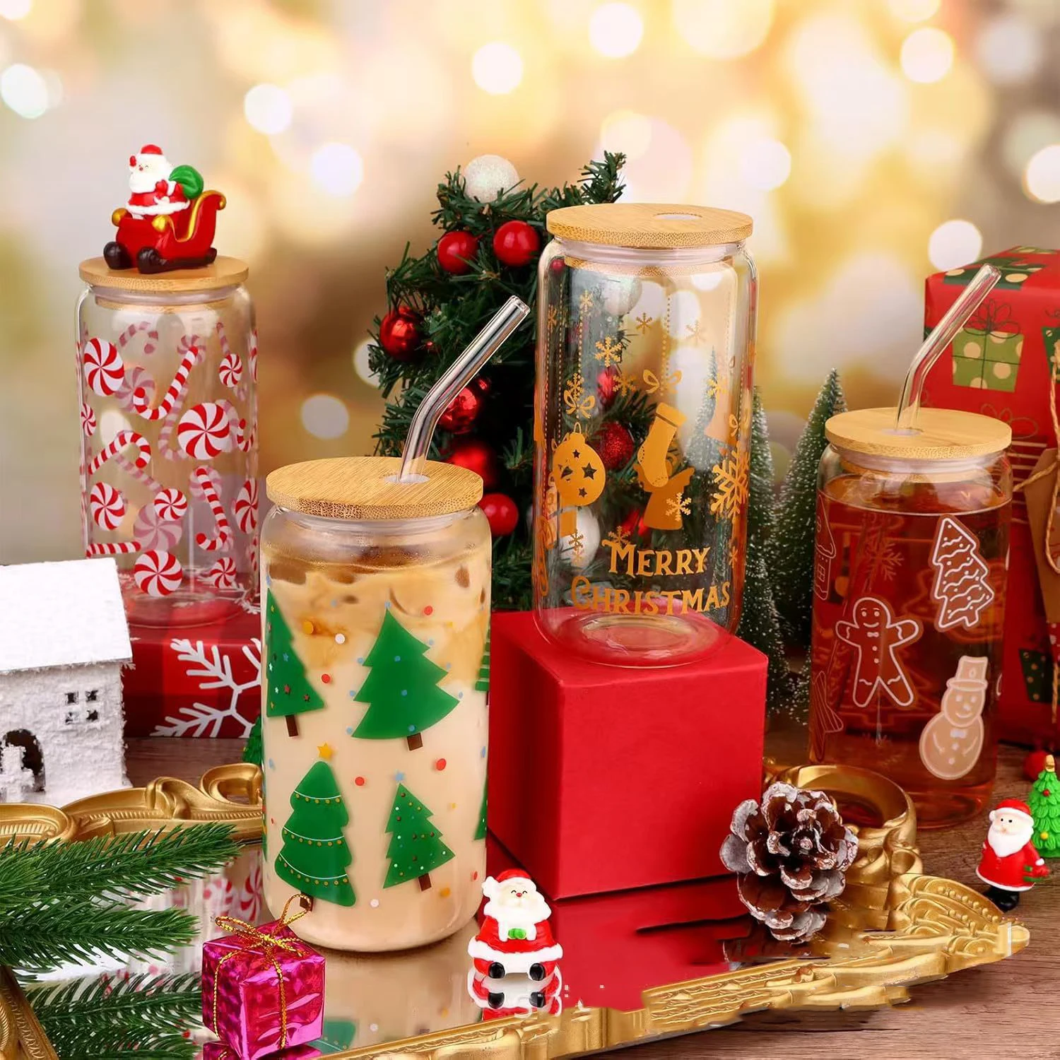 Hot Selling Tumbler Beer Can Shape Jars Mugs Cup Juicing Bottles Clear Glass Water Bottle