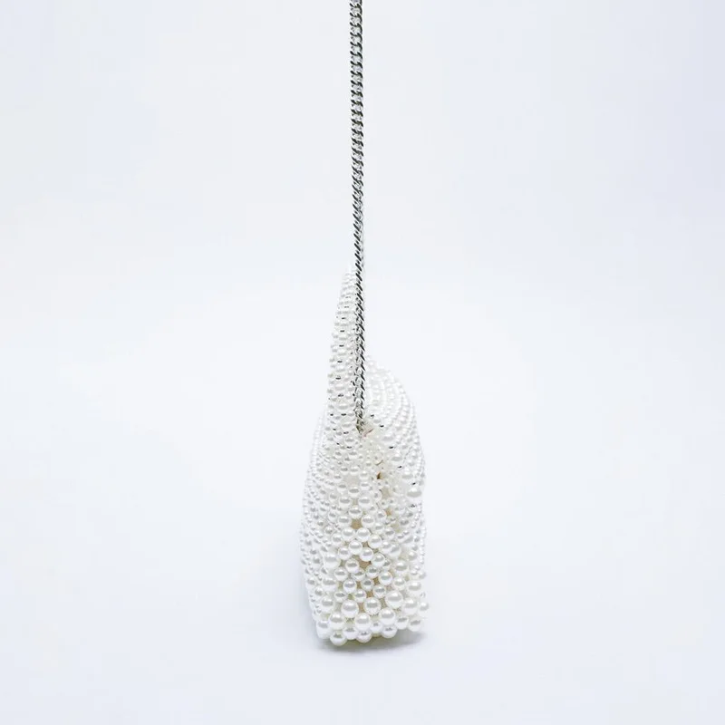 Ladies Pearly Wedding Bridal Party girl Bag Luxury Evening Clutch Beaded Pearl Dinner Bags banquet handmade handbag