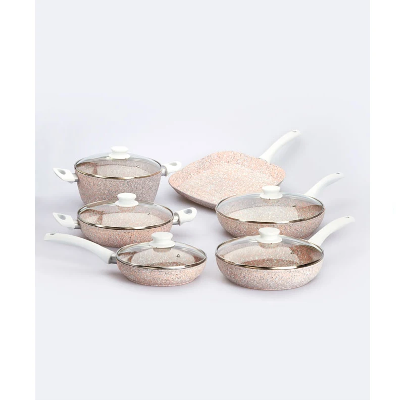 Popular selling 7pcs Promotional Aluminum Nonstick Cookware Set