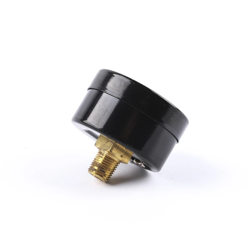 Color Dial Black Steel Material Small Pressure Gauge for Heat Sink