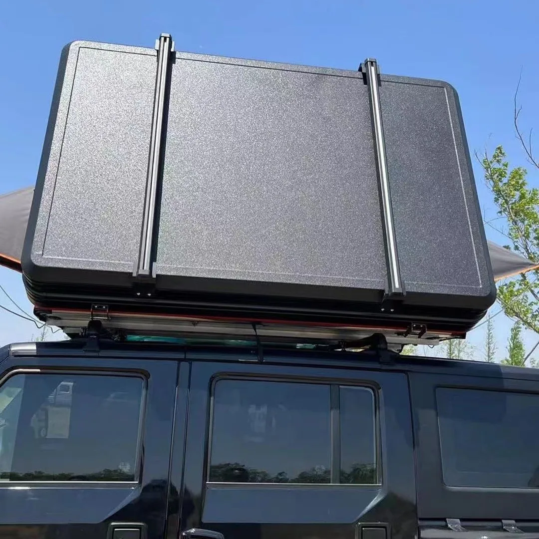Hot Selling Aluminum Shell Car Rooftop tent 1-4 Persons Customizable Spacious Travel Tents On SUV Pickup Roof