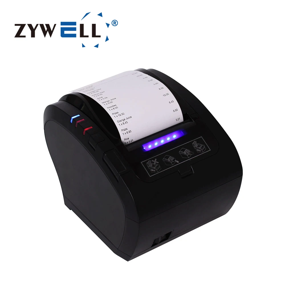 Desktop printer small price factory ZYWELL multi-interface bluetooth 80mm thermal receipt printer