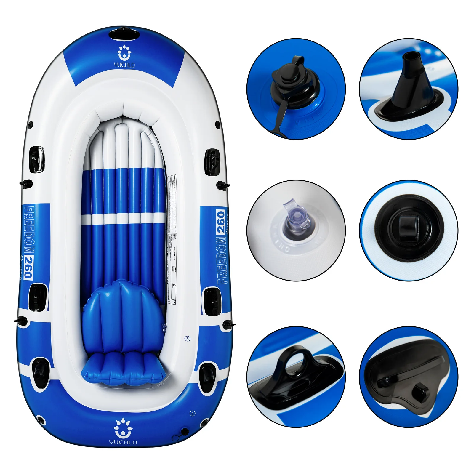 Outdoor Rescue Thickened Inflatable Hovercraft Kayak Folding Boat for Fishing and Party Supplies