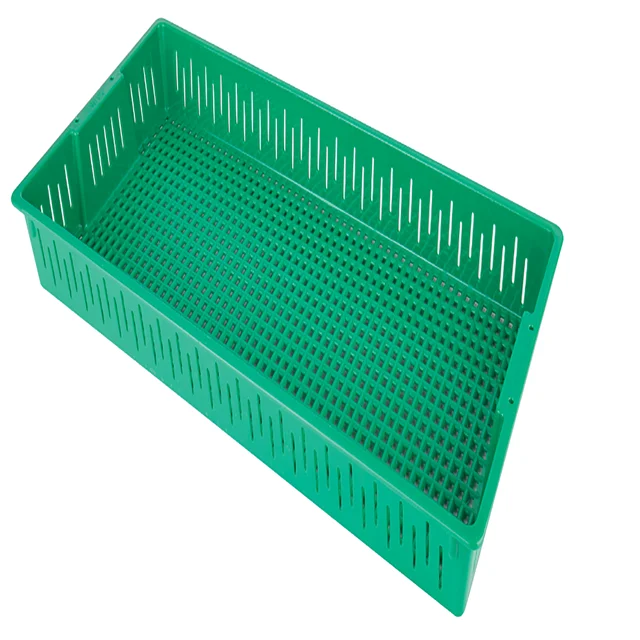 
Top quality wire basic surgical instrument set anping woven mesh tray with cover and lock plastic sterilization basket 