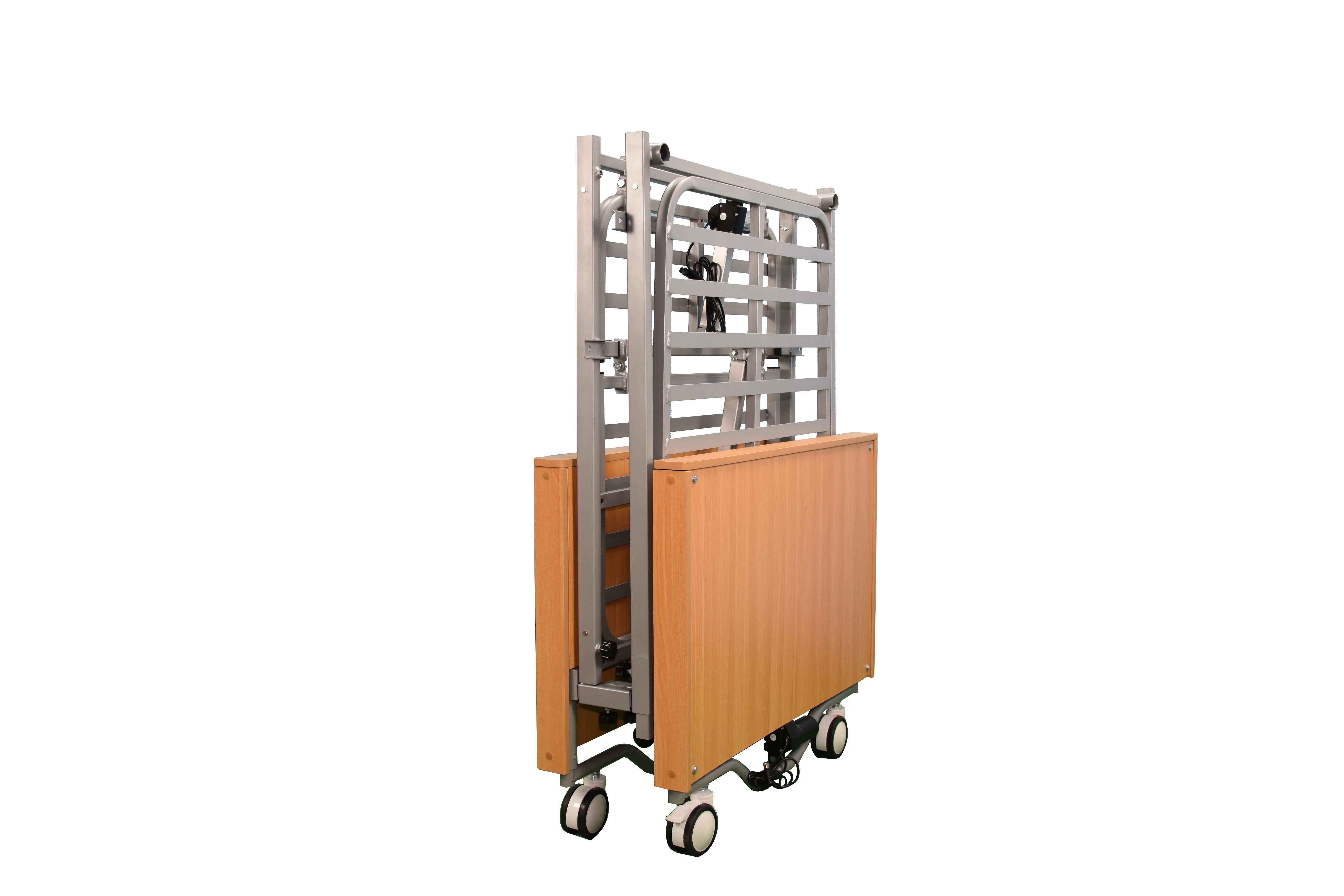 Five function nursing homecare beds with Six column aluminum siderails