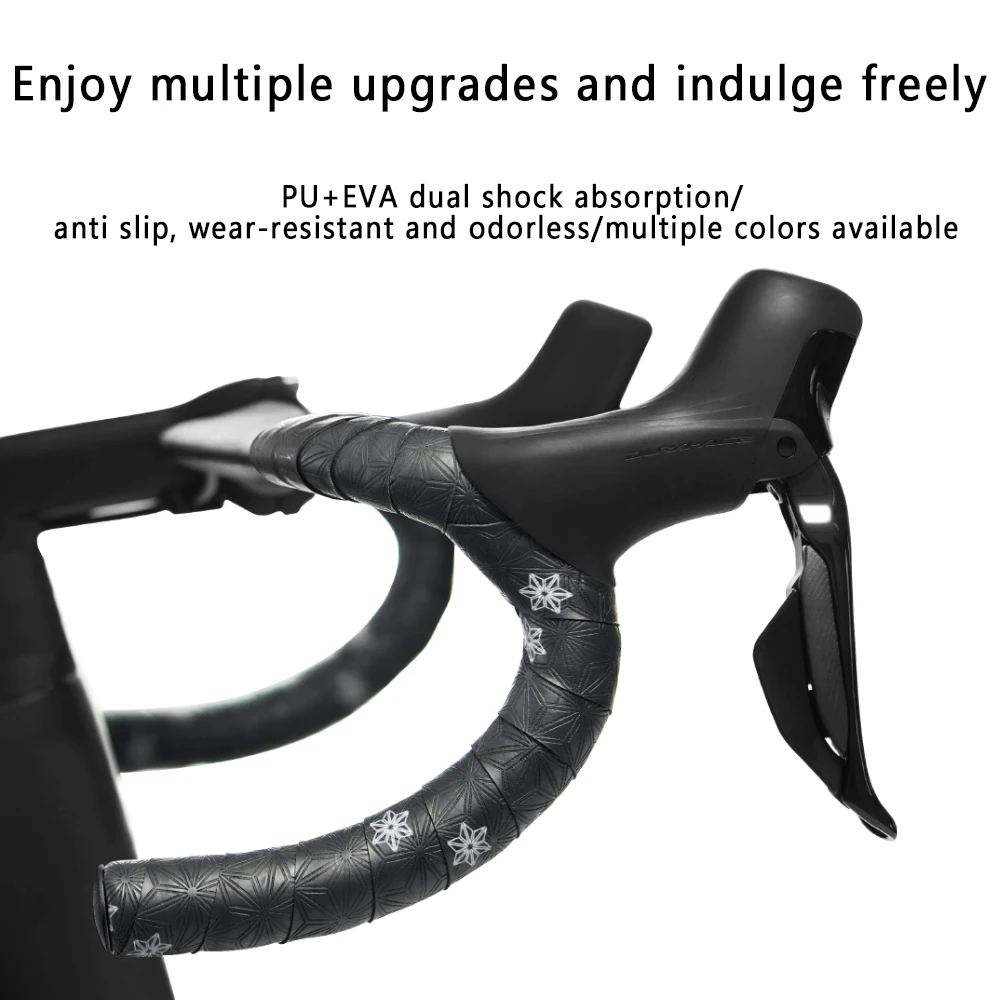 New Bike Handlebar Tape For Road Gravel Bicycle Anti-Slip Shock Handle Bar Tape with Bar End Plugs Wrap Tape Cycling Accessories