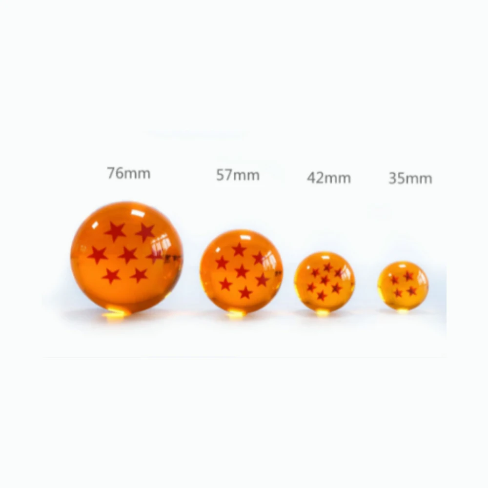 4 Size High Quality Anime DBZ Star Acrylic Crystal Star ball Resin Crafts 7pcs in one gift box
