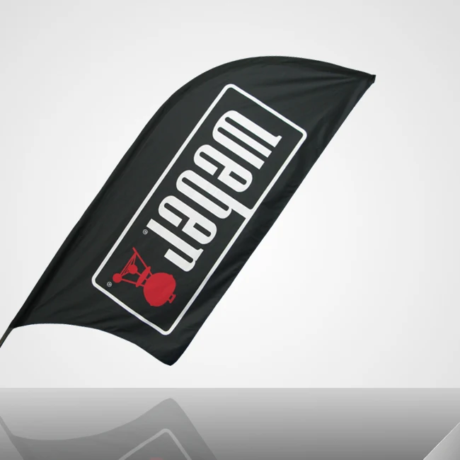 Teardrop Flying Banner Beach Flagpole Swooper Custom Printed Feather Flag with Spike Base for sale