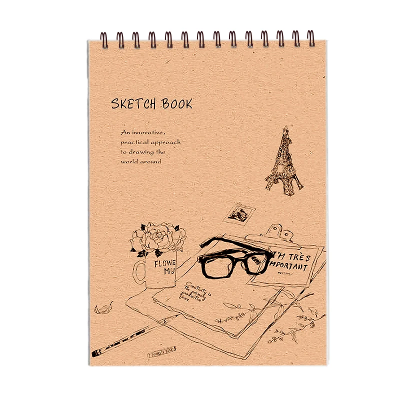 Custom animated cover sketchbook for drawing by fashion studio designer sketching