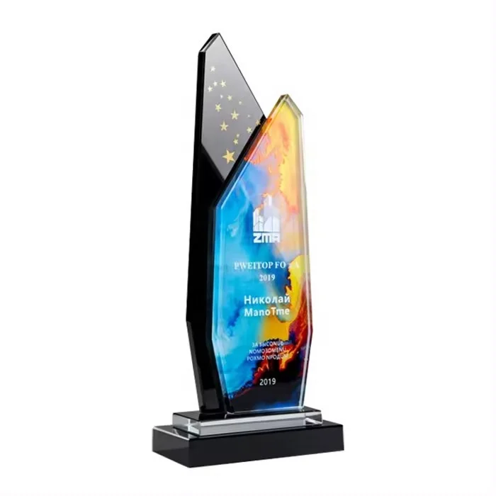 UV Printing Customized Champion Award Crystal Award Trophy