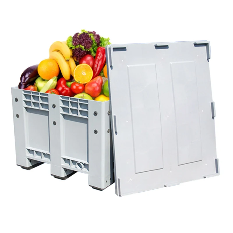 1200 X1000mm Low Price Plastic Pallet Box Pallet Bin Fruit Crate For Sale