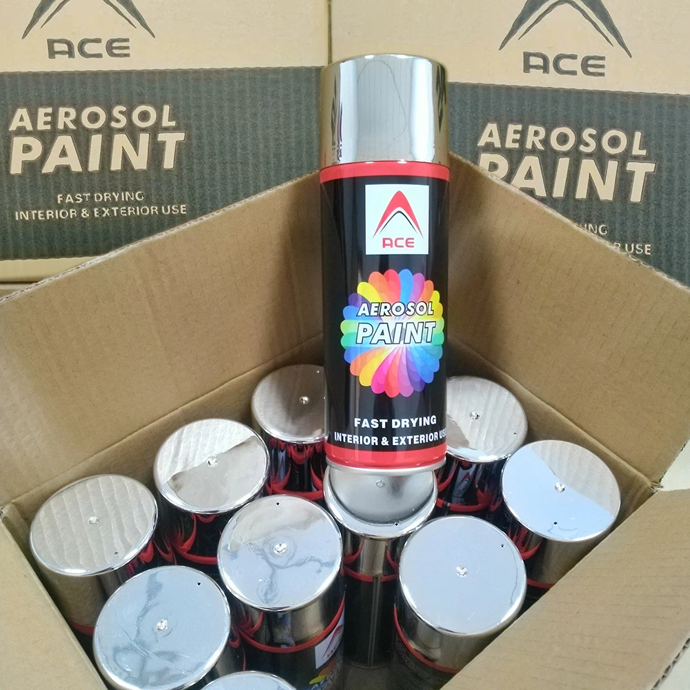 Metallic Golden Bright Gold Spray Paint Optional Color 400ml Painting Lacquer Auto Spray Factory Supply