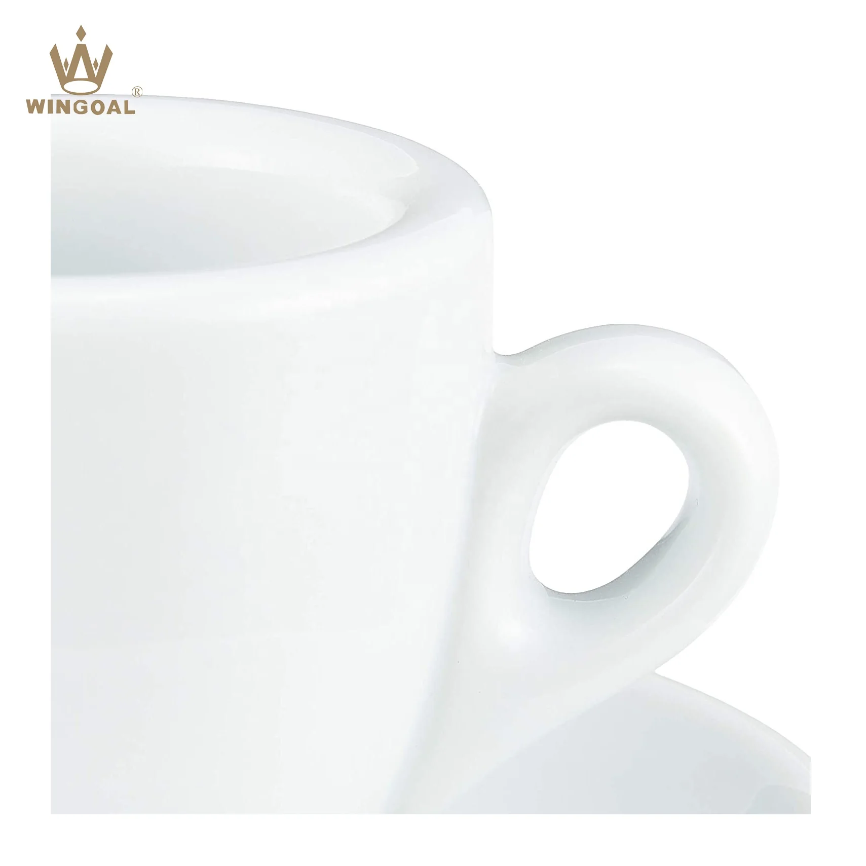 Hot Sale White Ceramic Espresso Cups Coffee Cup and Saucer Set