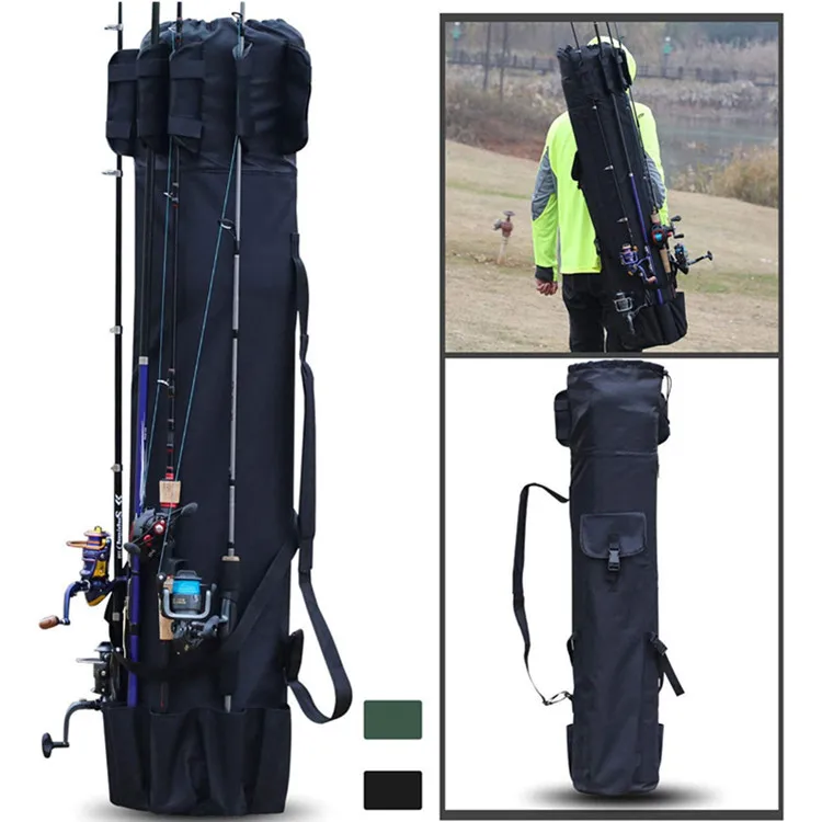 Hot Selling Fishing Bag Organizer Pouch for Multiple Rods Storage Travel Heavy Duty Sea Fly Fishing Rod case Tackle Bag