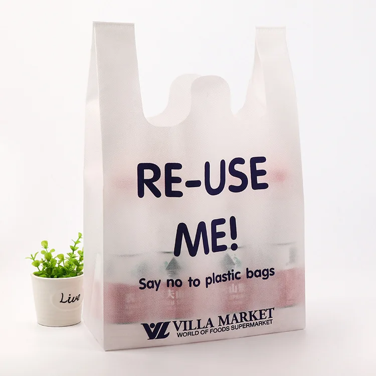 Promotion Cheap  Non woven Bag Reusable Supermarket  Grocery tote bag foldable non woven shopping Bag