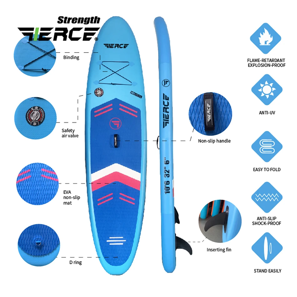 Wholesale Outdoor Water Surfboard Inflatable Fishing Sports Yoga Stand up Board Paddle