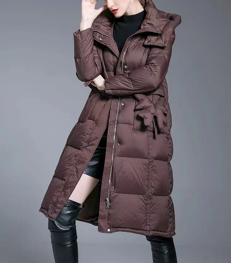High Quality Wholesale Down OEM Winter Puff Filled Cotton Long Padded Shine Coats