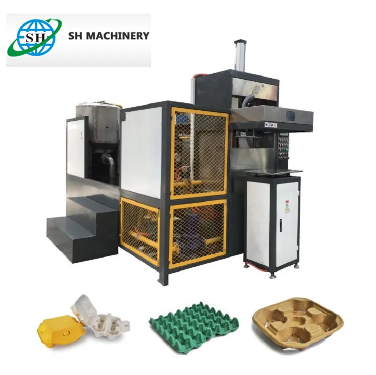 Автоматическая машина для Переработанной Бумажной целлюлозы/машина для лотков для яиц/Производственная линия лотков для яиц