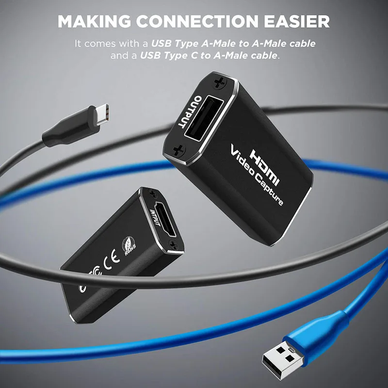 Doonjiey1080P 30Hz Audio Video HDTV to usb 2.0 capture card for Gaming Live Broadcast recording Video Conference capture card