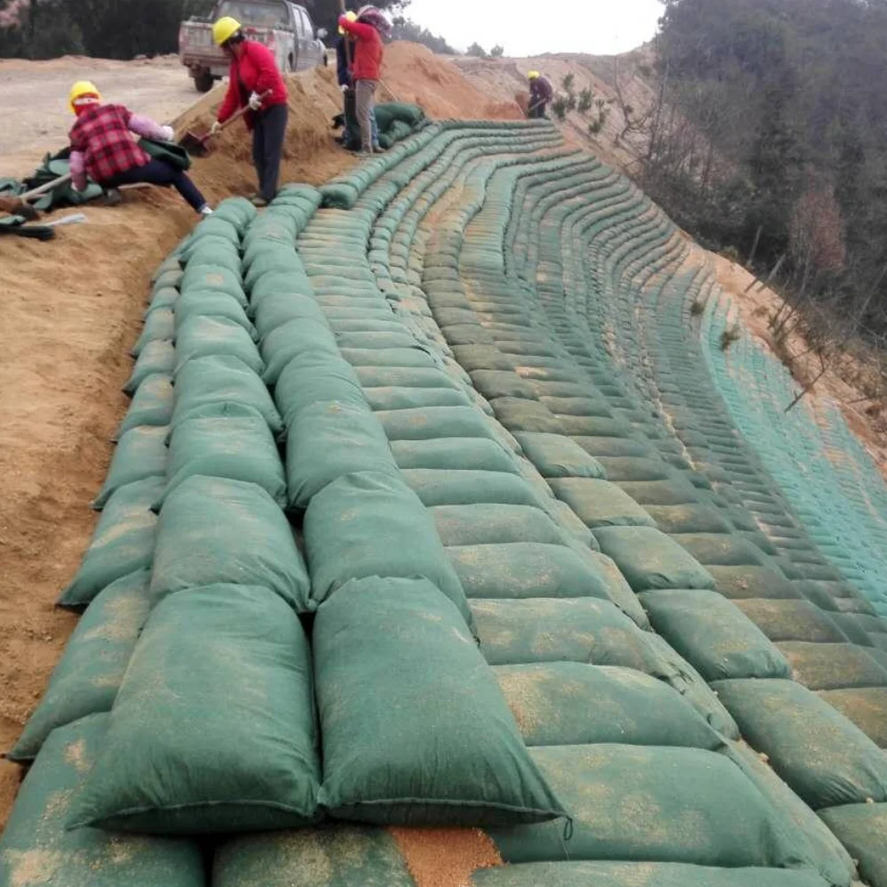River control Dam reinforcement coastal farmland protection berm wall military engineering geobag