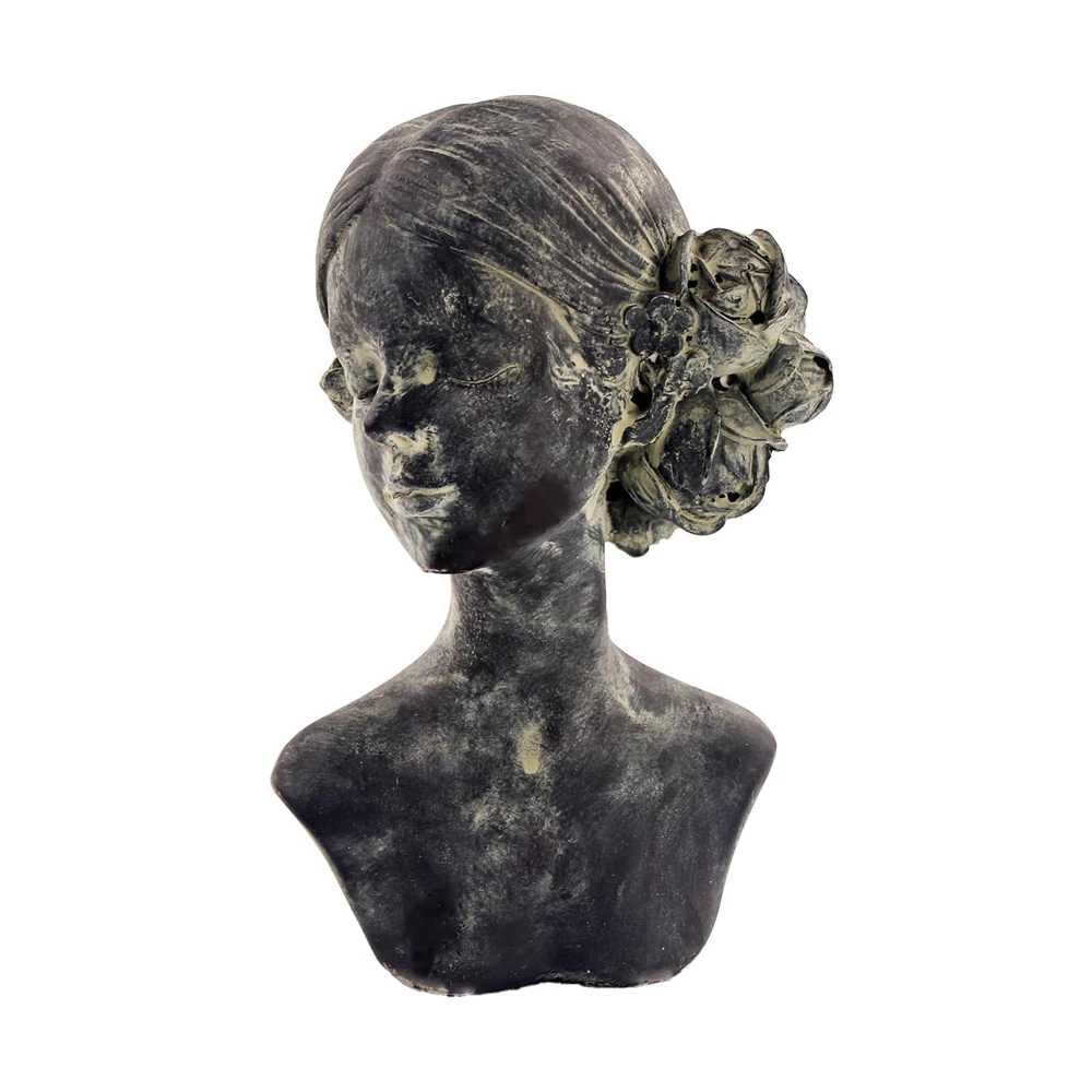 Weivista Collectible Figurines Resin Desktop Women Face Bust Sculpture