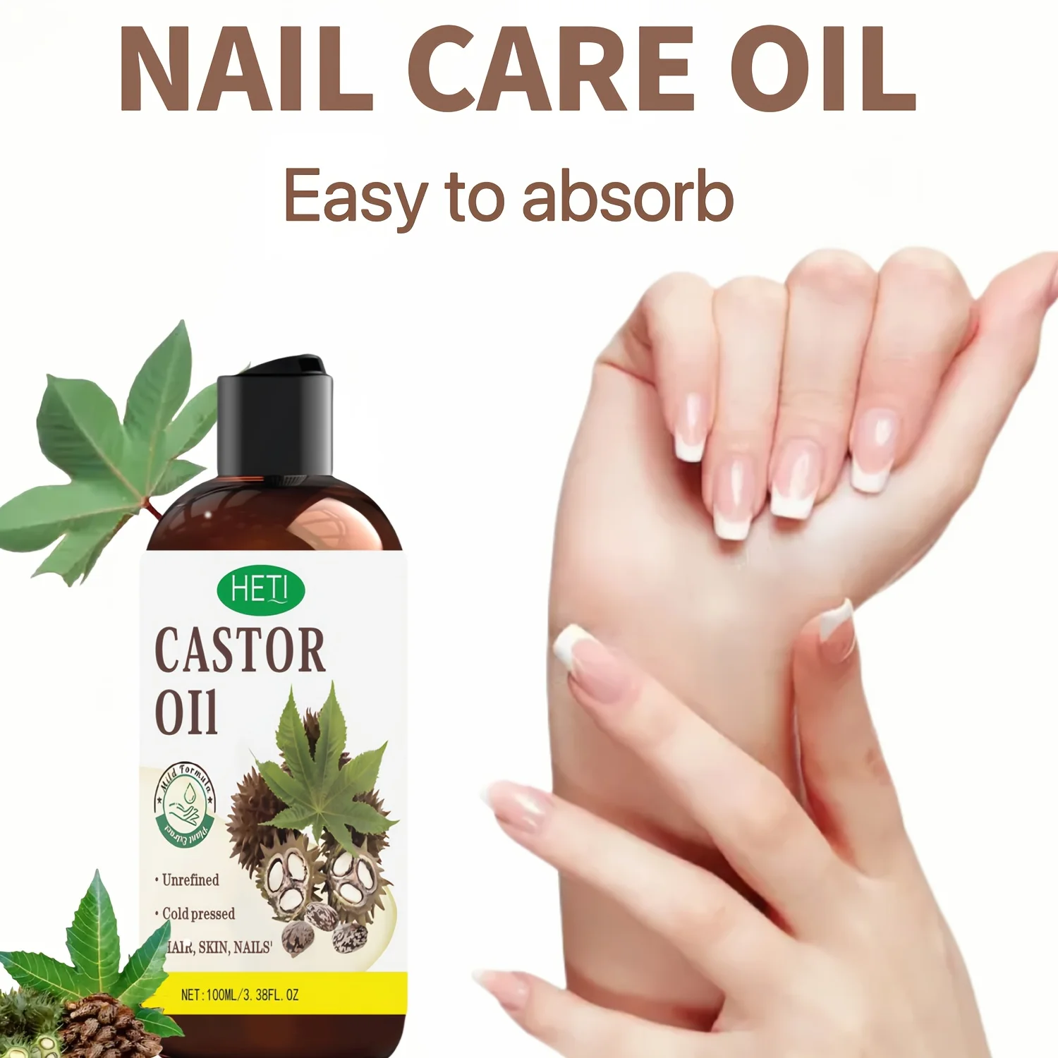 100ML castor oil to moisturize and smooth hair