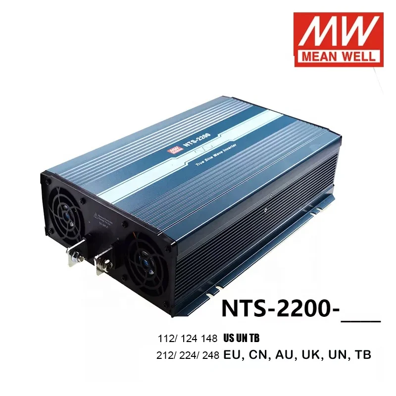 Новый оригинальный MeanWell новые продукты NTS-2200-212 ЕС CN ООН 2200W 12Vdc для 230Vac Высокая надежность истинный синус волна DC-AC инвертирующий усилитель мощности