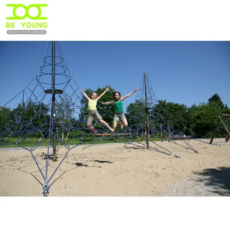 Children Swings Outdoor Playground Equipment Amusement Park Used Child Monkey Bar Climber Kids Playground Rope Play