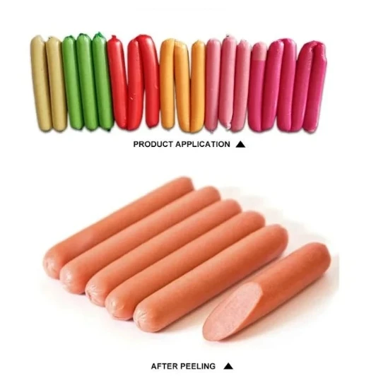 Hot Selling Natural Purity Cellulose Casing For Hot Dog Custom Colors Patterns Cellulose Casing For Chicken Beef Pork Sausage