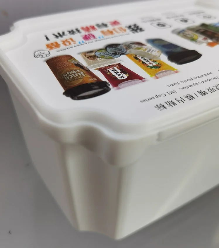 Оптовая продажа IML Одноразовая чашка для мороженого прямоугольная 1Л экологически чистые пластиковые контейнеры для упаковки мороженого с крышкой