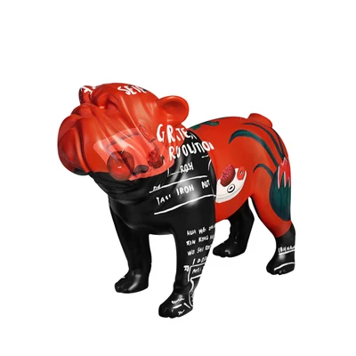 Wholesale Cheap Color Painting French Bulldog Statue For Home Decor