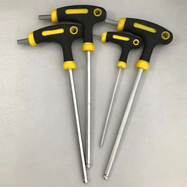 Premium 2-10mm TPR Handle Allen Key Flat Ball End Screwdriver T Type Hexagonal Wrench