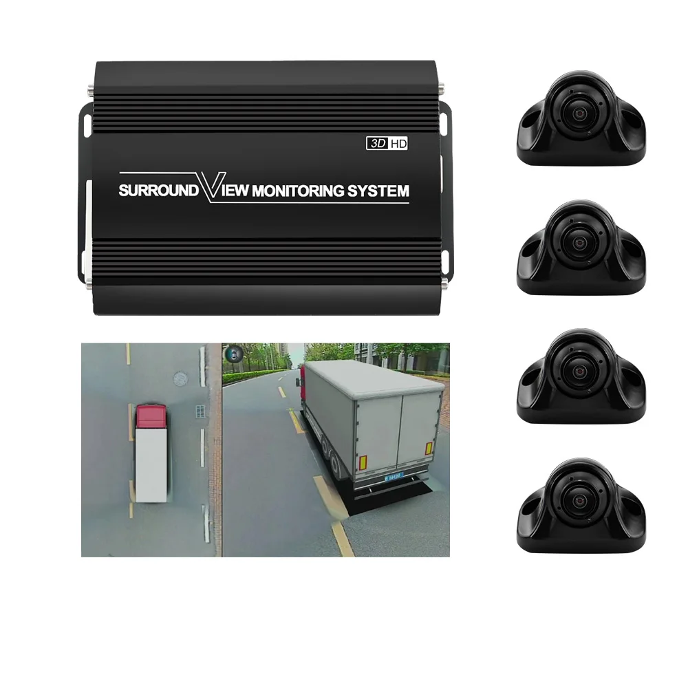 3D 1080P AHD signal super night vison around view system for engineering vehicle
