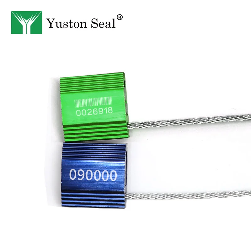 YTCS007 tamper proof custom logo aluminum cable seal for shipping with high quality