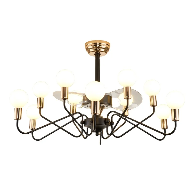 Современный потолочный вентилятор magic bean для гостиной, лампа с преобразователем частоты, домашний электрический вентилятор для столовой, спальни