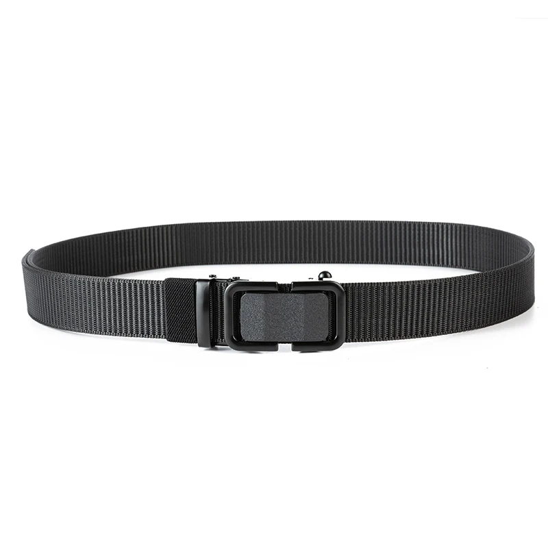 3.5cm width thickened braidMen Nylon Belt with Automatic Slide Buckle Tactical Belt