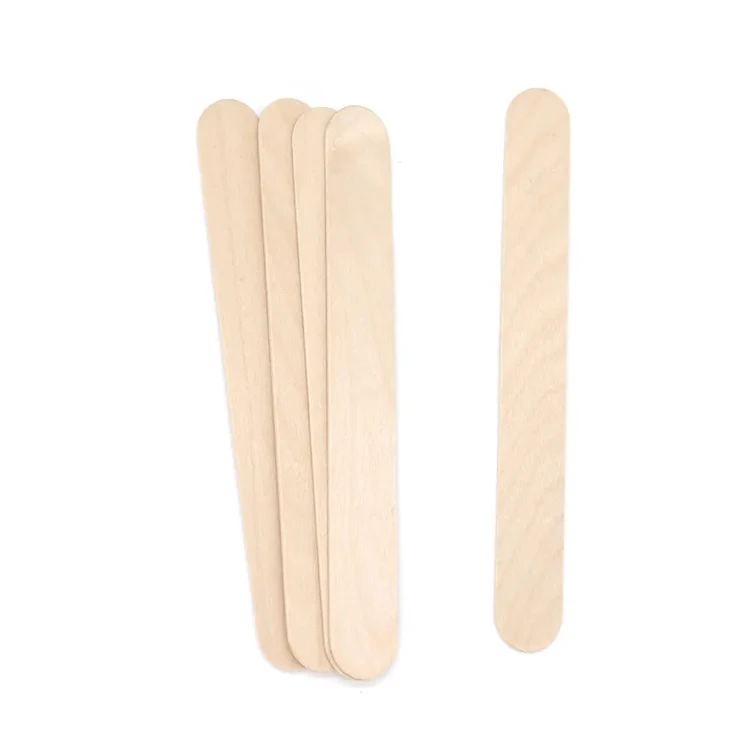 Birch Wood Wooden Square Shape Ice Cream Spoon wooden ice cream stick popsicle stick high quality ice cream stick