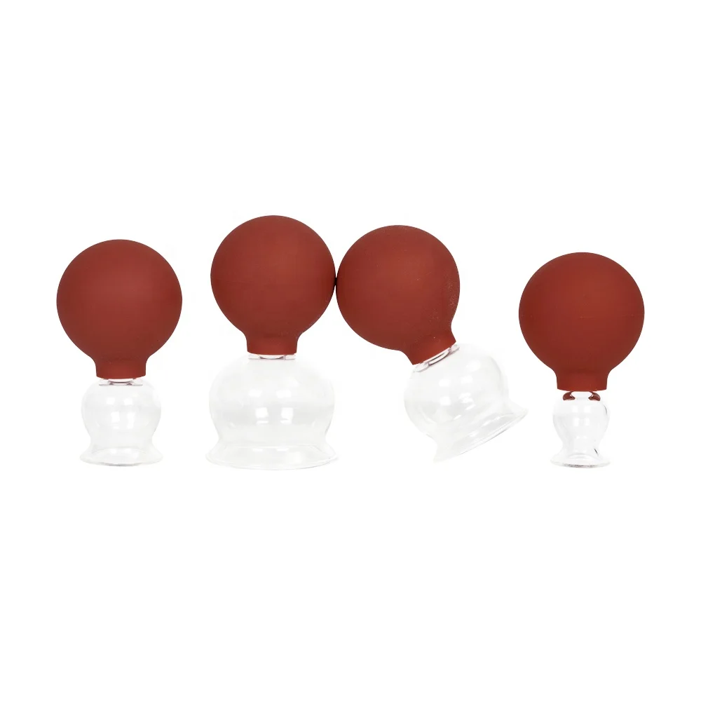 Amazon Massage Cupping/Rubber Bulb Glass Suction Cups/Rubber Suction Glass Cupping Set