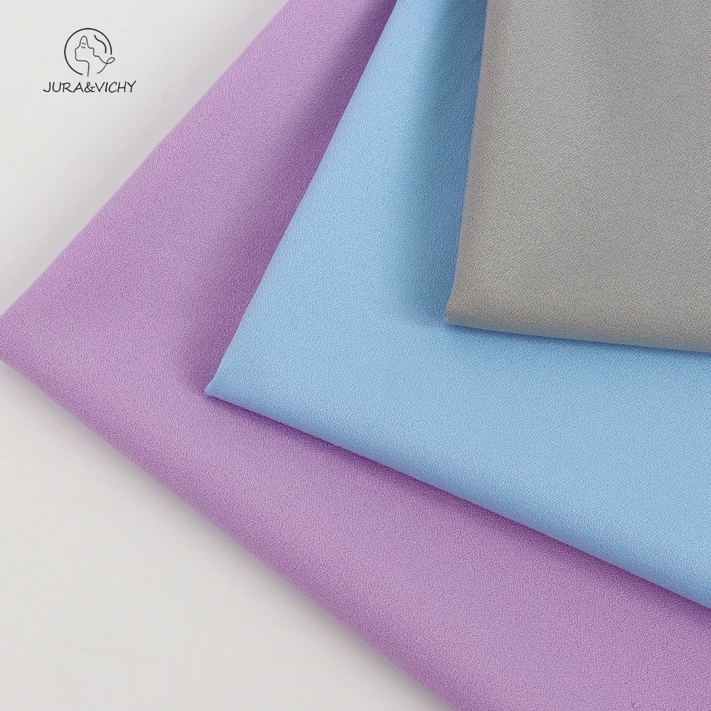 100 Polyester Spandex Soft Stretch Woven Como Crepe Plain Crinkle Printed Dyed  Moss Crepe Fabric