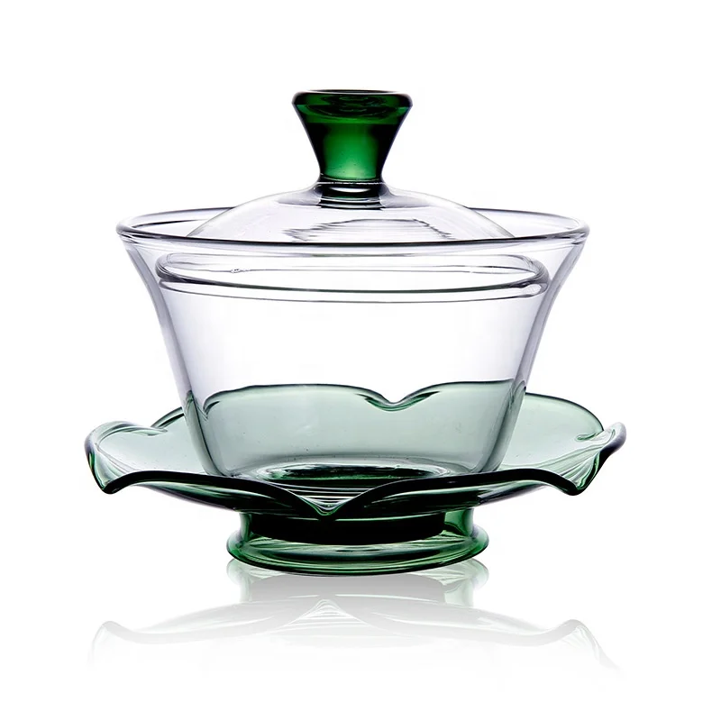 Китайская традиционная стеклянная чашка Gaiwan элегантный стеклянный чайный набор для кунг-фу Китая Gongfu Chadao термостойкие чайные инструменты