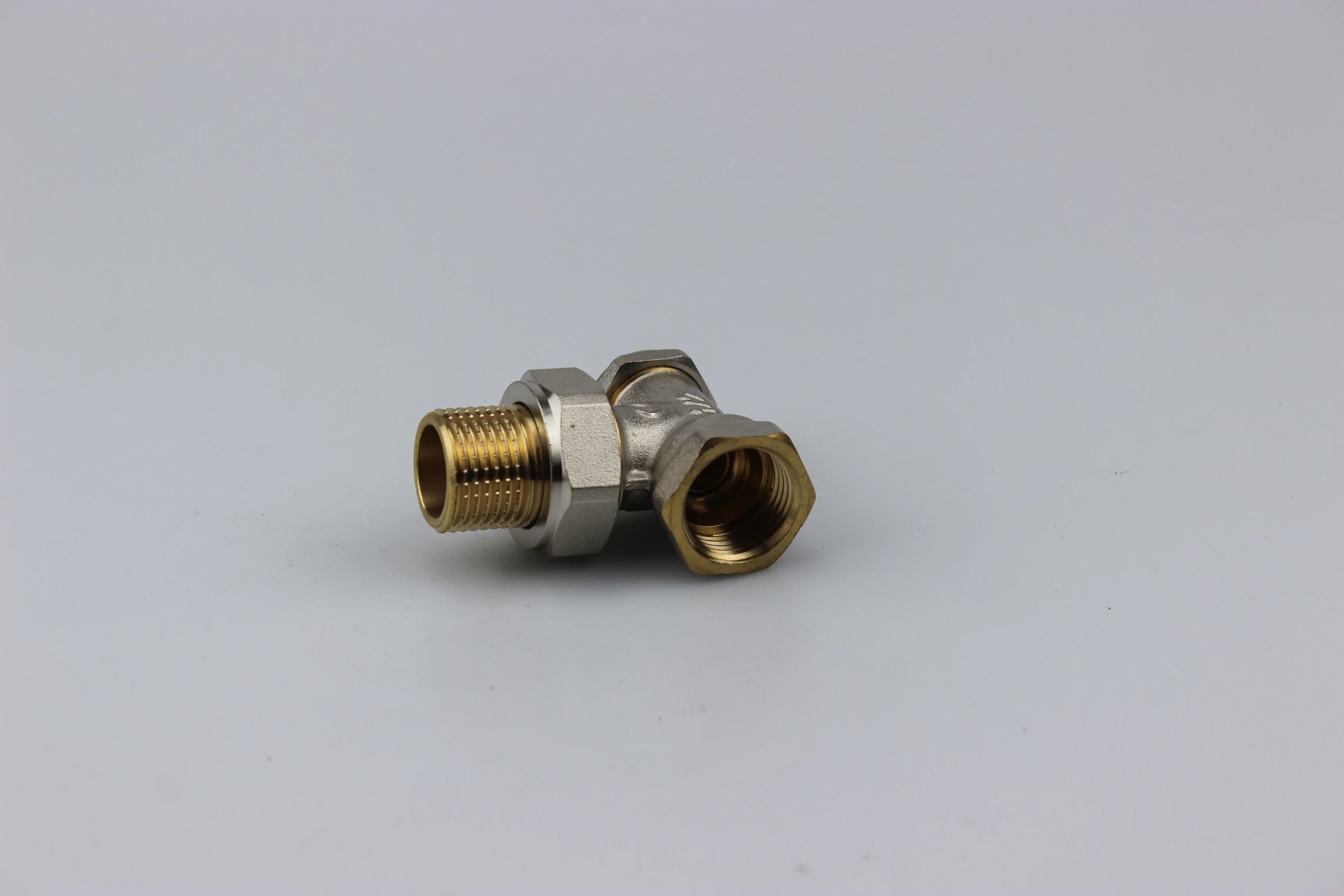 Brass Angle Thermostatic Valve Radiator For Heating Manual with Nickel Plated