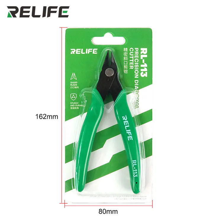 RELIFE RL-113 Precision Diagonal Pliers Hand Tools Electrical Wire Cutters Cutting Pliers For Mobile Phone Repair