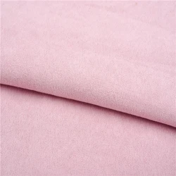 100% Polyester suede fabric for clothes weft woven wholesale own factory