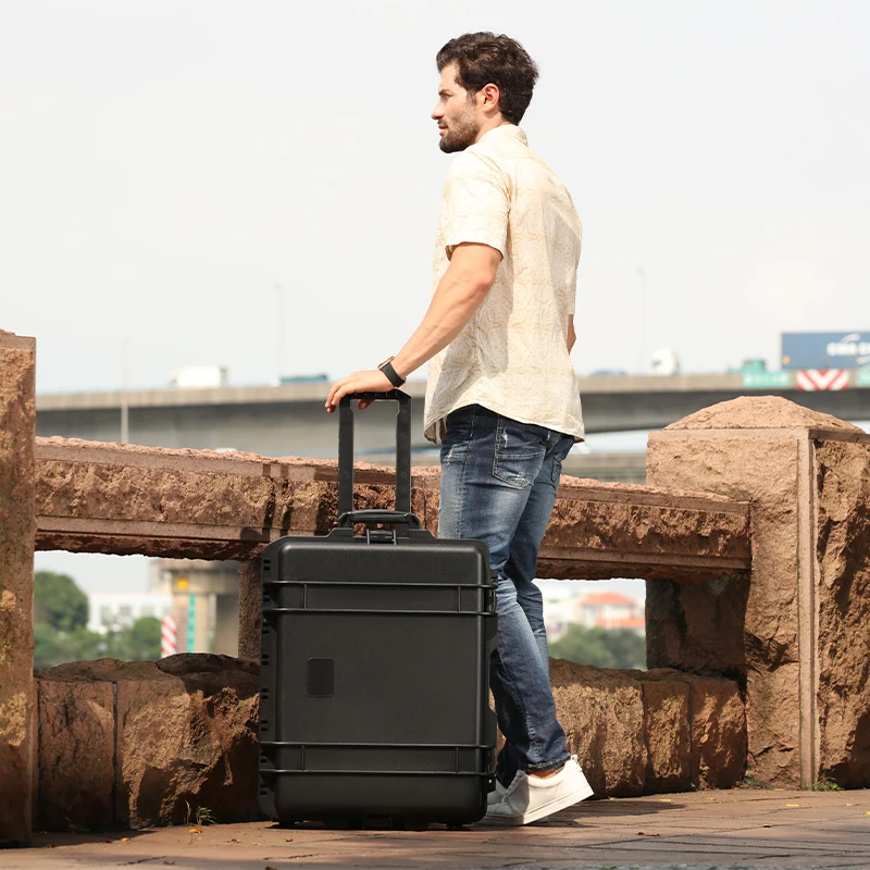 215XB 26 inch Electronic Instrument Equipment Waterproof Storage Cases Hard Plastic Tool Box with Wheels